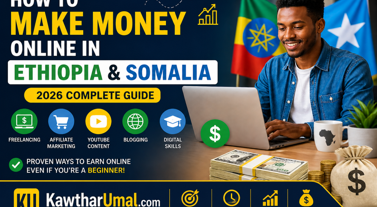 make money online in Ethiopia and Somalia 2026 freelancing blogging affiliate marketing guide