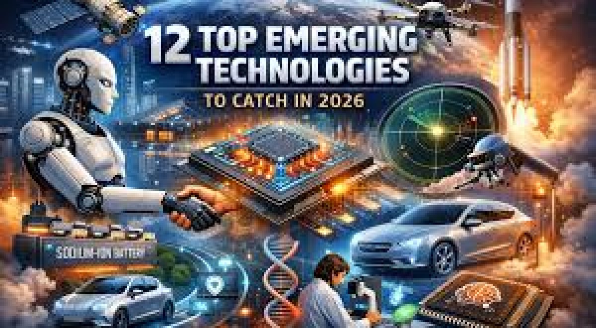 Top 10 emerging technologies 2026 including AI, robotics, and quantum computing.