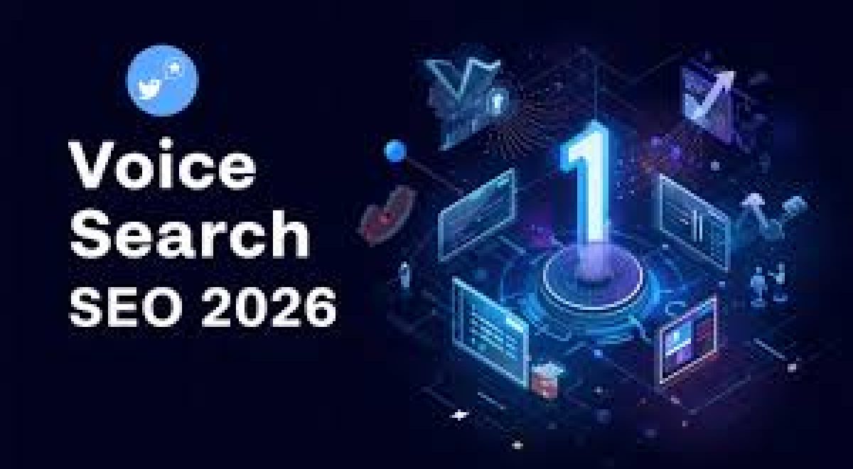 “Voice Search SEO 2026 showing AI assistants and mobile voice queries optimizing search results”